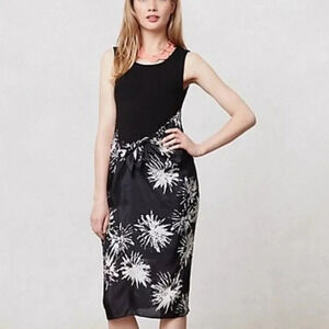 NWT Bailey 44 Black Silk Tie Waist Dress S